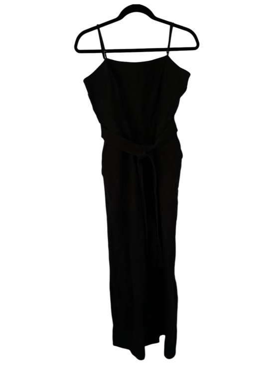 J. Crew Pants - J. Crew Black Linen Square Neck Jumpsuit with Tie Waist and Zipper Back